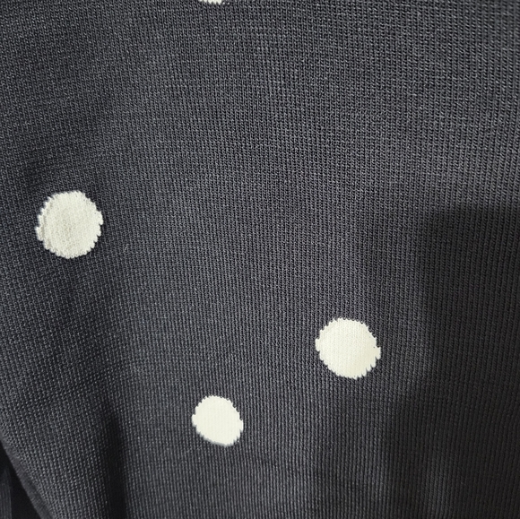 Venini Black and White Polka Dot Cardigan Sweater‎ Size Large - Picture 3 of 6